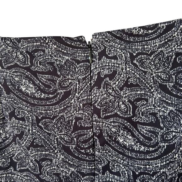 Michael Kors Blue + White Paisley Faux Wrap Skirt Size Large - Picture 6 of 7